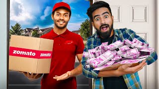 Giving 1 Lakh Tips To Zomato Delivery Boys | आँखों में आँसू आ जायेंगे 🥹