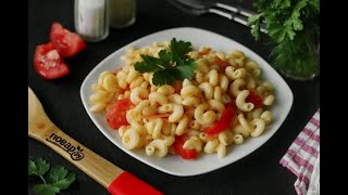 Постные макароны с овощами