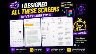 I Designed All These Screens in 1Hr 47Min 😳 (Figma Secret)