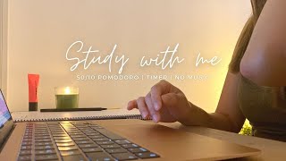 2 hour STUDY WITH ME | 50/10 Pomodoro | timer, no music
