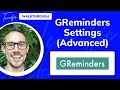 Greminders settings walkthrough  meeting reminders and scheduling