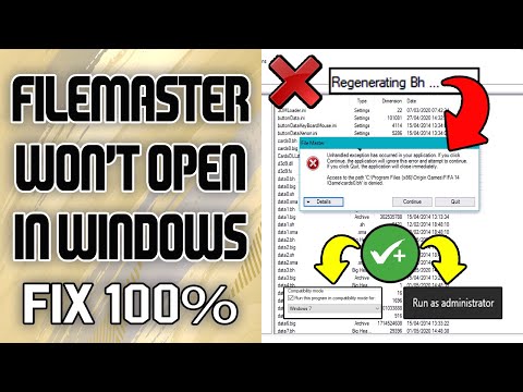 HOW TO FIX FILEMASTER WON'T OPEN IN WINDOWS (CAN'T OPENING, MESSAGE ERROR, FORCE CLOSE) 100{0b2b76824985466fd965dfad09f11ea34bccb0fb401ed553a105afeff3e1b07b} WORK
