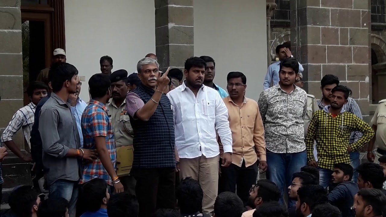 Sinhgad institute student's protest in Pune University 28/02/17