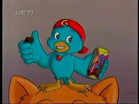 Vintage Gery Chocolate Wafer TVC ad featuring Gery the bird and cat animation, chocolate inside a...