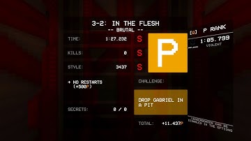 Daily ULTRAKILL P-rank until I get HRT (day 8 | 3-2)