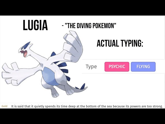 Pokepedia - Lugia is a Psychic/Flying type Pokémon introduced in Generation  2. It is known as the 'Diving Pokémon'It is said that it quietly spends its  time deep at the bottom of