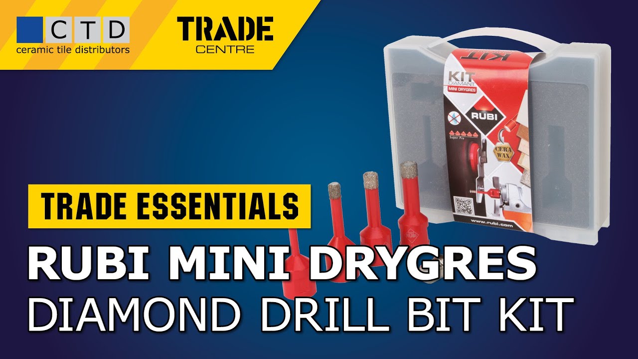 Rubi Mini Drygres Diamond Tile Drill Bit Kit