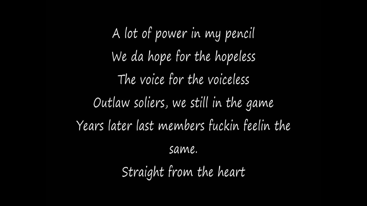The outlawz Real talk lyrics - YouTube