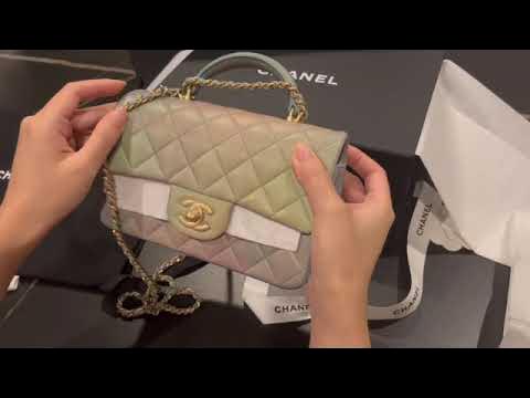 Unboxing Chanel flap bag with top handle 22P 