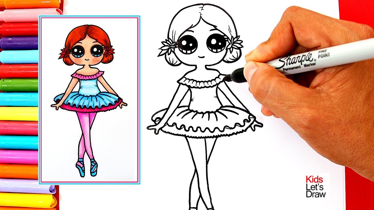 Aprende a dibujar una BAILARINA DE BALLET Kawaii | How to draw a Cute  Ballerina Easy - thptnganamst.edu.vn