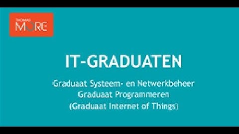 Presentatie Graduaat in het Systeem - en netwerkbeheer en Graduaat in het programmeren