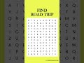 Find ROAD TRIP - Word Search Puzzle #wordgames #wordpuzzle #wordsearch #roadtrip #vacation