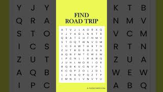 Find ROAD TRIP - Word Search Puzzle #wordgames #wordpuzzle #wordsearch #roadtrip #vacation