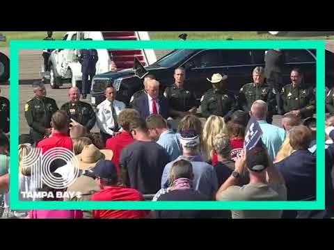 Air Force One, President Trump land at Tampa International Airport