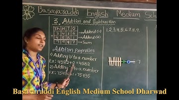 4th std / Mathematics /  Addition and Substraction / BASAVARADDI ENGLISH MEDIUM SCHOOL DHARWAD.