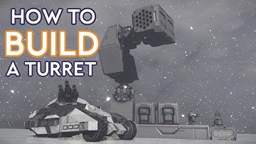 How To build a Turret (Automatic/Manual Control) | Space Engineers |