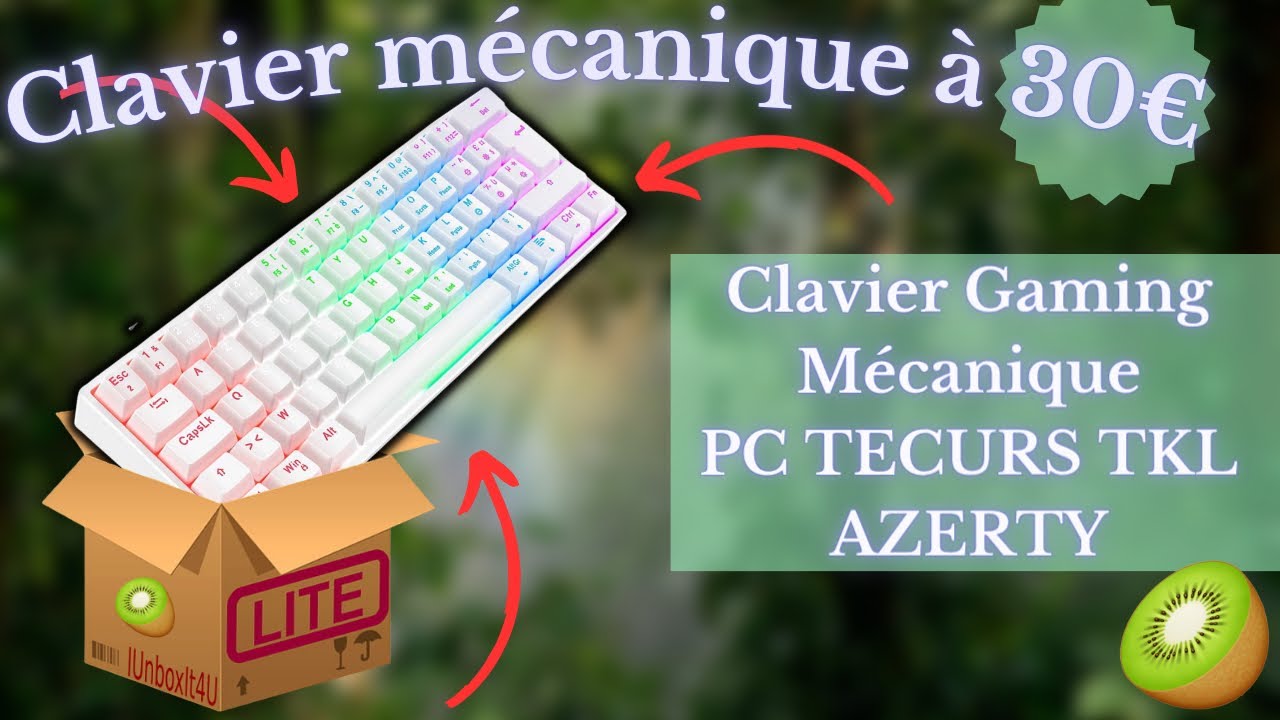 TECURS Clavier mécanique de jeu - Clavier mécanique QWERTZ avec