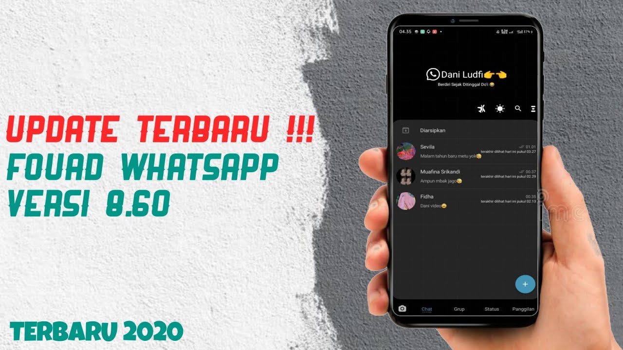 TERBARU!!! UPDATE FOUAD WHATSAPP VERSI 8.60 2020 YouTube