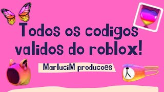 TODOS OS CÓDIGOS AINDA VÁLIDOS DO ROBLOX!!!! Roblox.com/promocodes