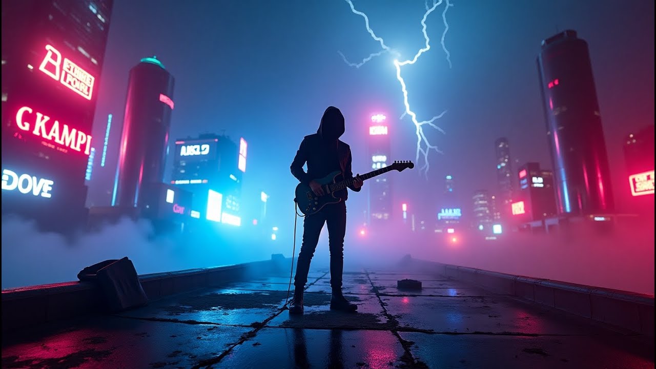 Electric Ghost Town – A Neon Rock Experience ⚡ Modern Meets Classic Rock | Full Original Playlist