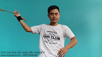[Nunchaku - SLOW MOTION #6] CÔN INOX HOA VĂN VÀNG, ĐẦU XOAY 360. #Kanshop. #Nunchaku. Kanclub
