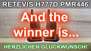 Glückwunsch! 🥳Gewinner Retevis H777D 2er Set für PMR446 #retevis #pmr446