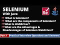 Part1-Selenium with Java Tutorial | Practical Interview Questions and Answers | Selenium WebDriver