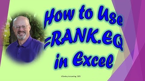 How to Use Rank.Eq in Excel