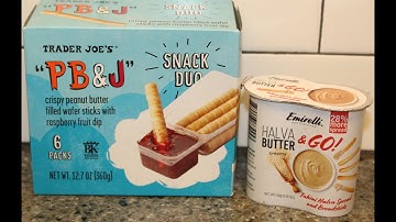 Trader Joe’s PB&J Snack Duo & Emirelli Halva Butter & Go Review