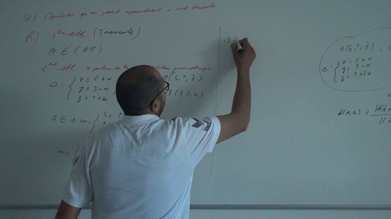 Montrer Qu Un Point Appartient A Une Droite Youtube