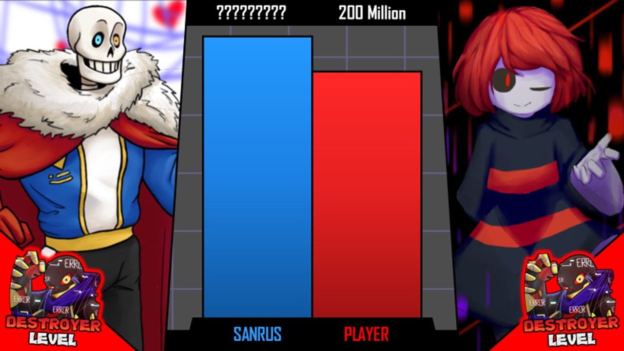 Wiki Sans VS VHS Sans Power Levels 