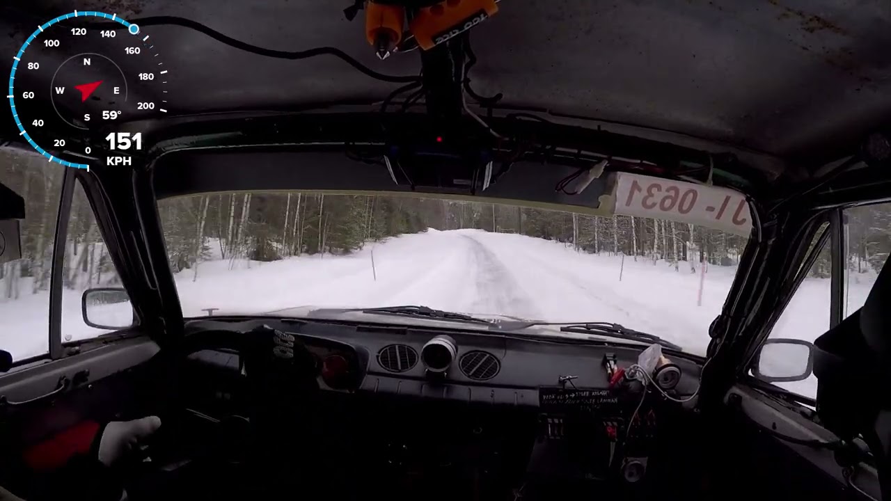 Huimaa kyytiä 126.7km/h keskinopeus. 0.4 sek. pohjat tällä pätkällä. Suomussalmi ralli 2021 EK3