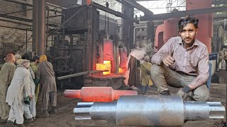 Amazing Process of Making Giant Roller Shaft For Industrial Use || Roller Shaft Manufacturing