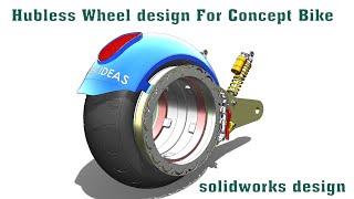 Hubless  wheel design ,#hubless,#solidworks,#spokeless,#Motorcycle,#cycle,#wheel,#bike,#ev