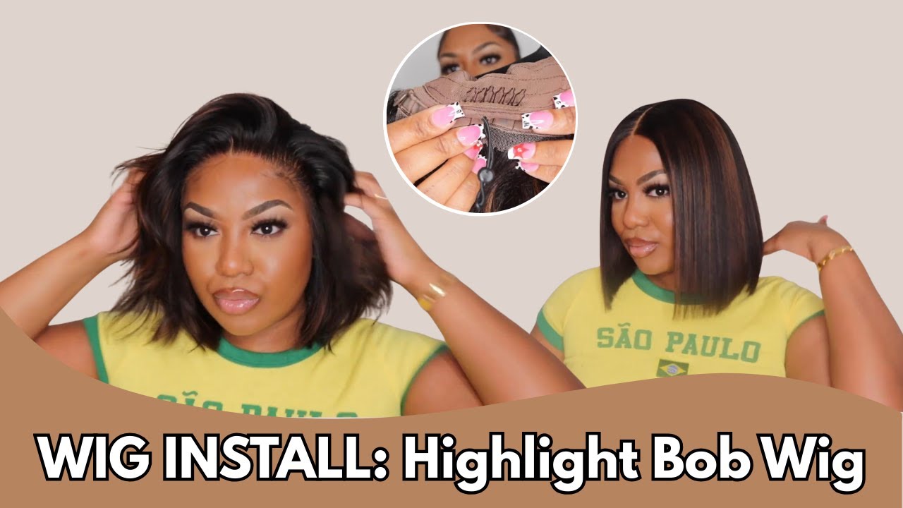Your Quick Guide to the Perfect Highlighted Blunt Bob Wig | Wearing & Styling✨Myfirstwig