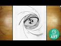 How to draw obito eye stepbystep  naruto arts  easy to draw
