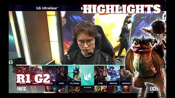 FNC vs XL - Game 2 Highlights | Round 1 Playoffs S12 LEC Summer 2022 | Fnatic vs Excel G2