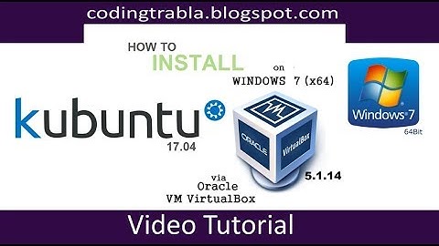 How to install Kubuntu 17.04 x64 via VirtualBox on Windows 7 byVS