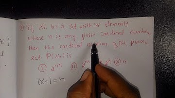 Cardinality and power set for PUC cet ,csir ugc net