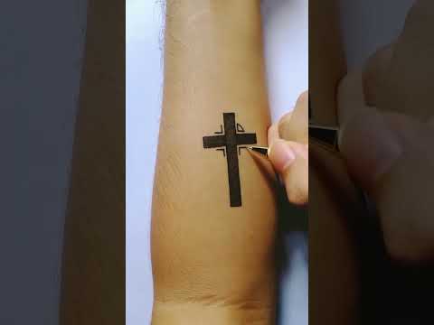 How To Make Tattoo Logo Cross On Arm #tattoos