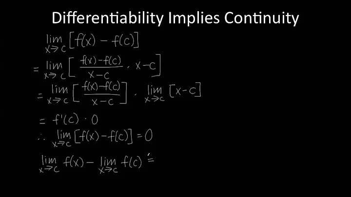 Differentiability implies continuity
