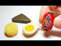 【粘土】おでん定番の具材3種と提灯作ってみたよ／I made oden ingredients from clay.【ミニチュアフード】