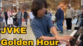 15 year old plays Golden Hour by JVKE (audience shocked)