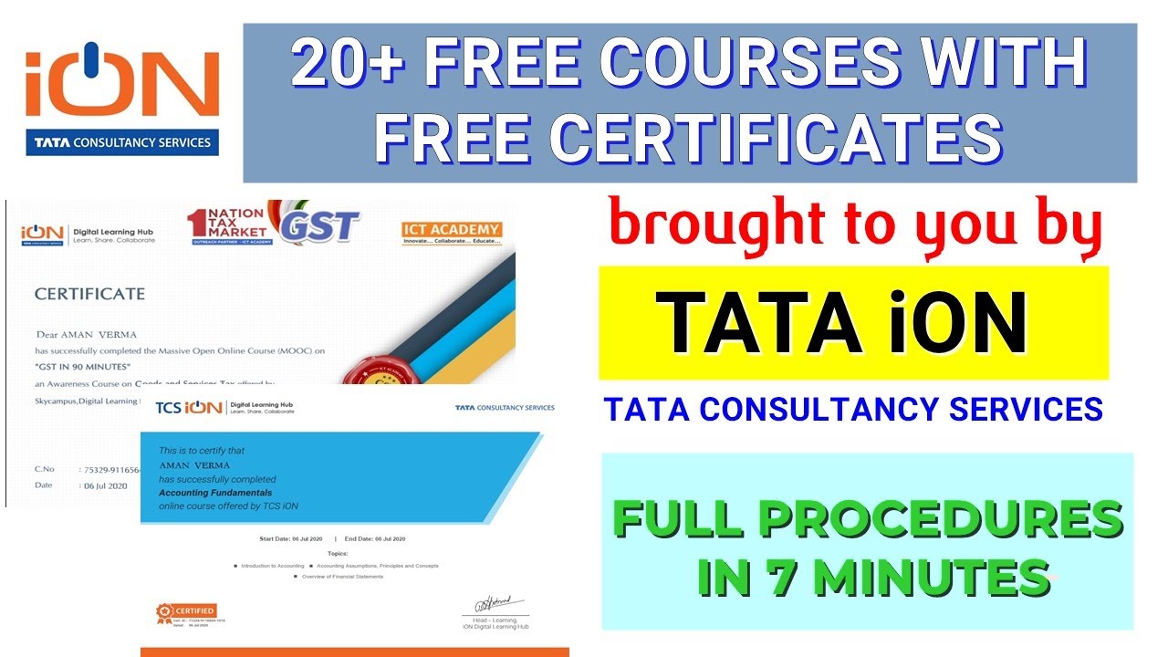 Free Online Course by Tata iOn with Free certificates II Free valuable ...