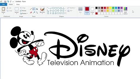 How to draw a Disney Television Animation logo using MS Paint | How to draw on your computer