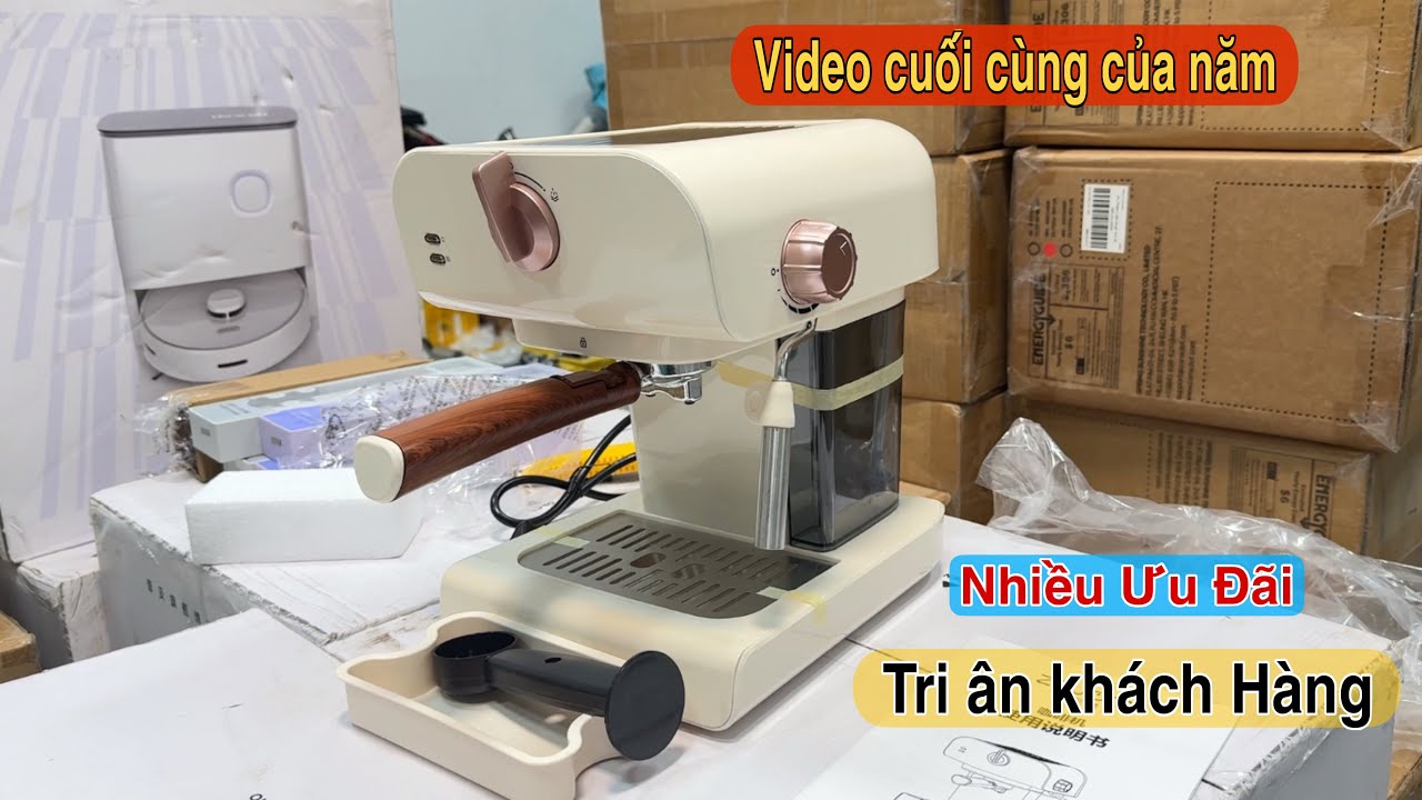 Video cuối năm rất nhiều ưu đãi tri ân khách hàng, Máy pha cafe chuyên dụng và đủ hàng hiệu giá tặng