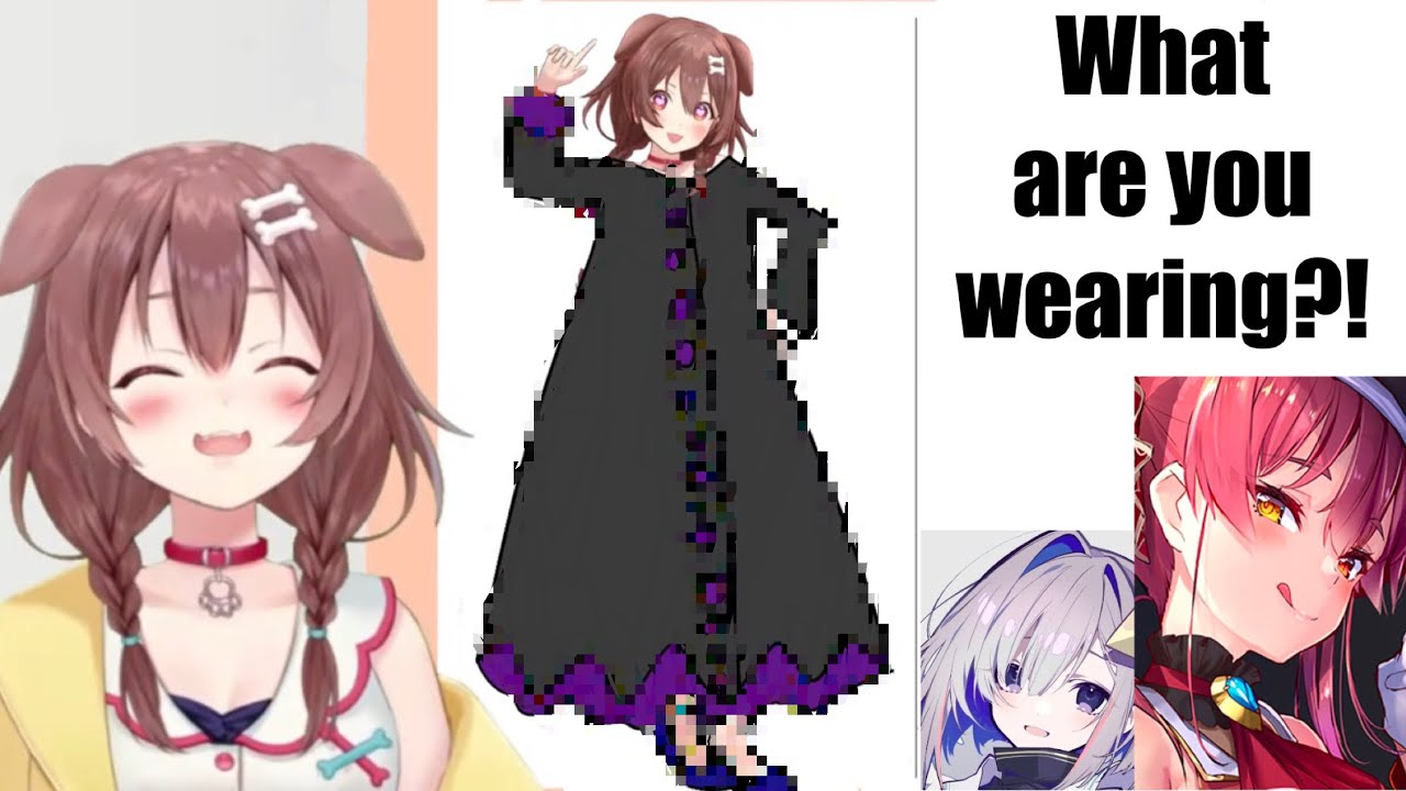 Hololive members can't stop laughing at Korone's INSANE fashion sense