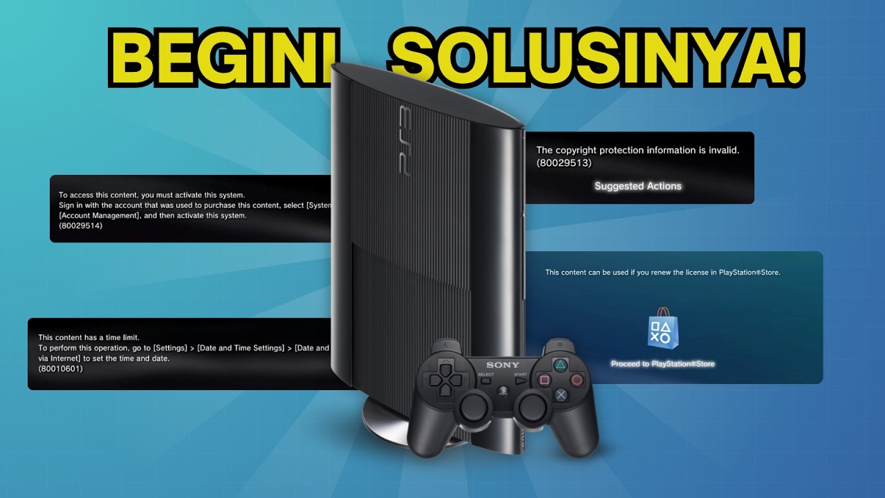 FIX Renew the License di PS3 ERROR CODE (80029513 / 80029514