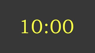 10-Minute Countdown Timer | Dark Grey × Golden Fizz