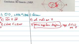 Prove RO bisects angle NRP